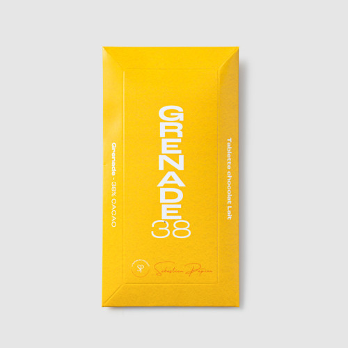 Tablette de chocolat au lait "Grenade " 38% cacao