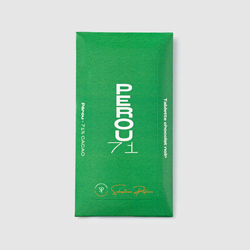 Tablette de chocolat noir "Pérou" 70% de cacao